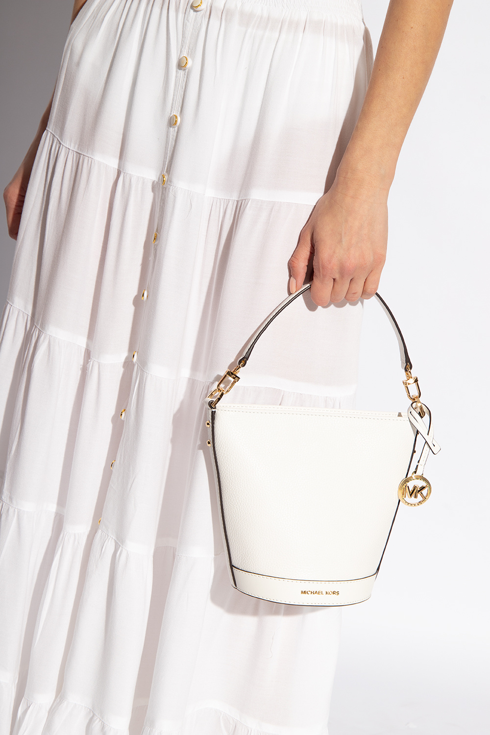 Michael kors sale white bucket bag